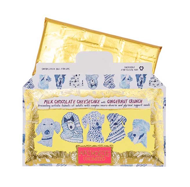 Blue Dogs Milk Chocolate Cheesecake with Gingernut Crunch Bar - CHOC058 - Uneeka